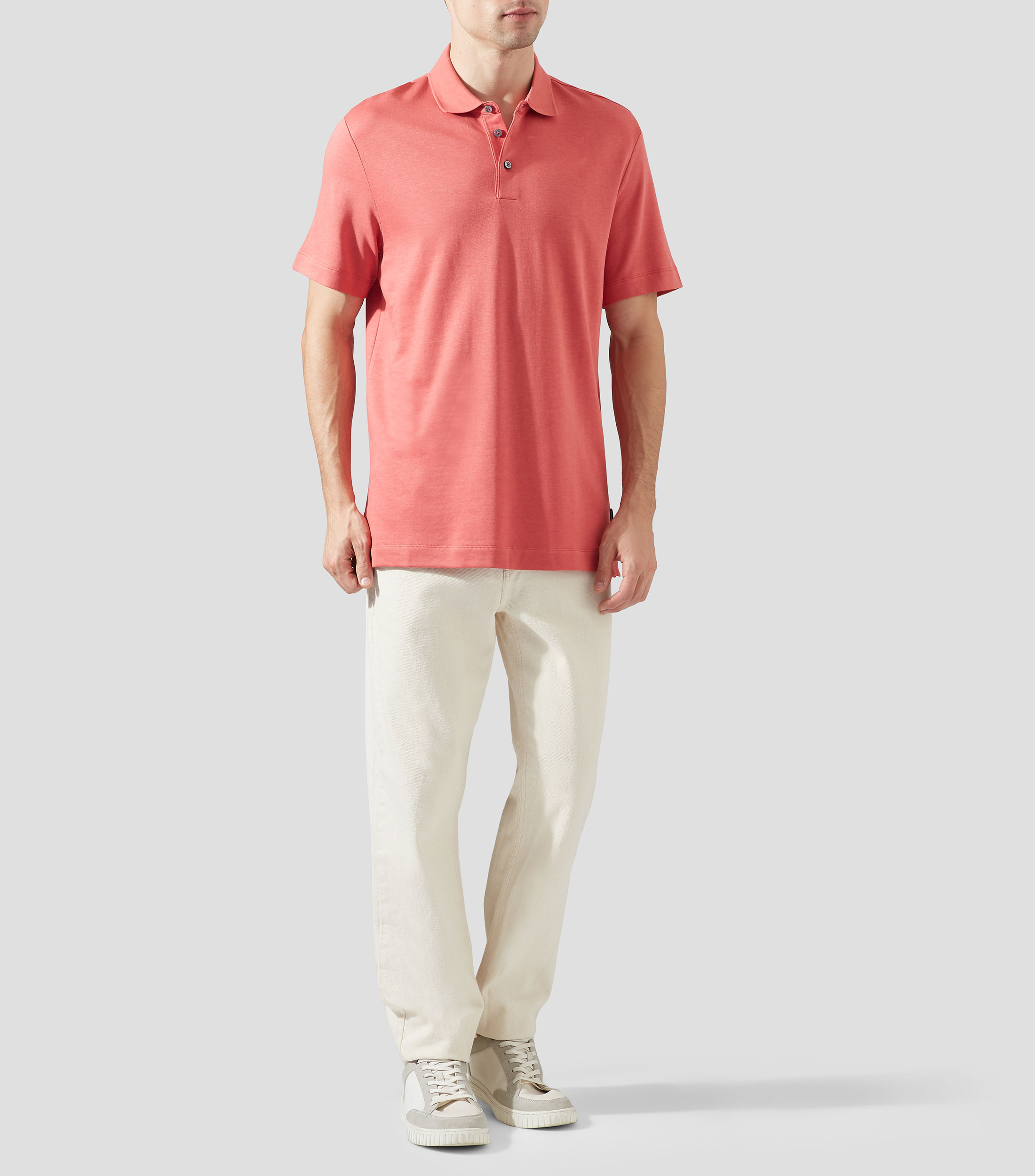 Playera Tipo Polo Manga Corta Microdiseño Hombre